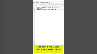 Oracle SQL Generate All Dates Between Two Dates