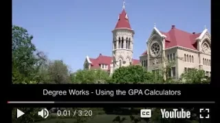 Degree Works Using the GPA Calculators