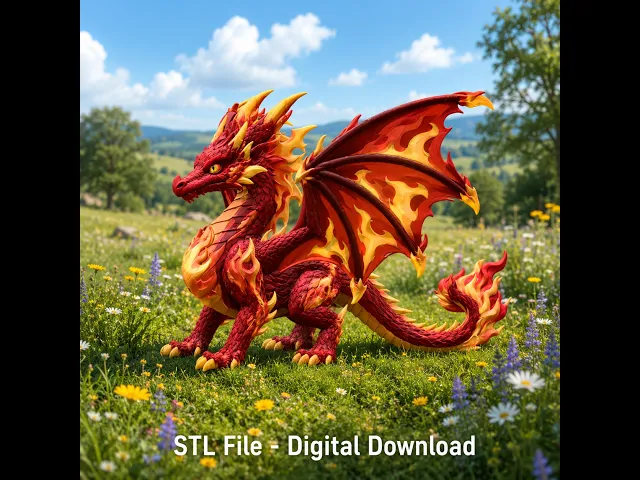 Inferno Flame Dragon STL File for 3D Print video thumbnail