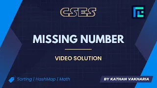 Missing Number Solution CSES Problemset Introductory Problems
