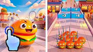 Special Food Stunt Tracks Race 3D - Fast Food Crowd Hamburger Run - iOS Android GamePlay #13