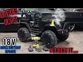 Upgrading Power Wheels to 18 volt drill battery Did not go well