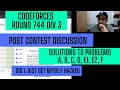 Codeforces Round 744 Div 3 Solutions of Problems A B C D E1 E2 F Upsolving