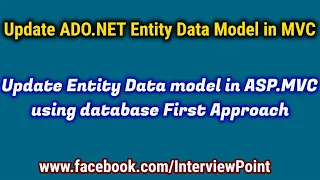 Update ADO NET Entity Data Model in C Update entity data model using database first approach