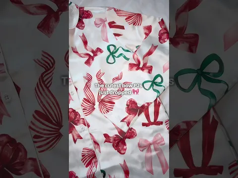 Matching Christmas PJs With the Prettiest Bow Print 🎀