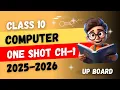 One Shot Chapter 1 Introducton to C Language CLASS 10 Computer 2026 2027 UP Board English Medium