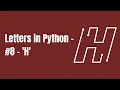 Make the letter H in Turtle