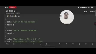 shell scripting program to performing arithmetic operation in Bash