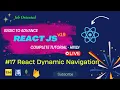 REACTJS 19 TUTORIAL HINDI React Dynamic Navigation react-router-dom