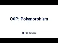 10 OOP Polymorphism Object Oriented Programming