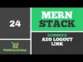 24 Add Logout Dashboard Link - Ecommerce Tutorial using MERN Stack