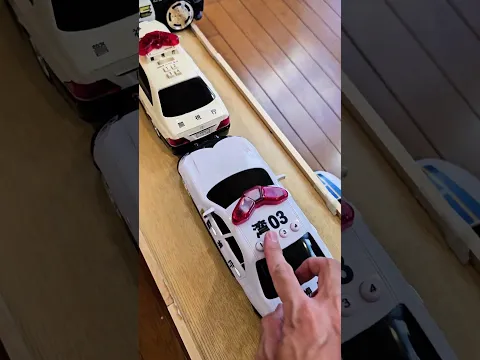 Police Car Toys Drive into a Hole in a row  #minicar #policecar