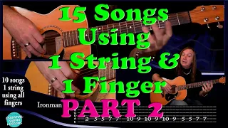 15 1 String Guitar Songs Part 2 Beginners Guitar Songs Easy Songs to Play on Guitar