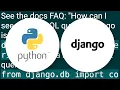 How to see the raw SQL queries Django is running