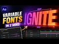 After Effects Variable Fonts Tutorial Animate Weight Width Slant Text