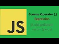 JavaScript comma operator expression in hindi