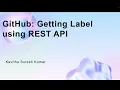 GitHub Getting Label using REST API