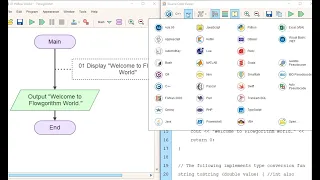 01 Hello World Flowgorithm Online Compiler