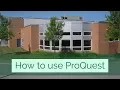 How to use the ProQuest database to find research materials