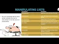 Changing Adding and Deleting Lists on Python