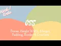 CSS Class 03 Boxes Height Width Margin Padding Border Overflow