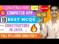 Constructor In Java MCQ ICSE 10 Computer Applications MCQ For Semester 1 Score