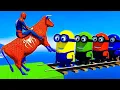 Long Slide Game With Elephant Gorilla Buffalo Hippopotamus Tiger - 3d Animal Game - Funny 3d Animals