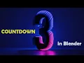 Countdown animation Tutorial in blender RK Blender