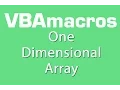 One-Dimensional Array - VBA Macros