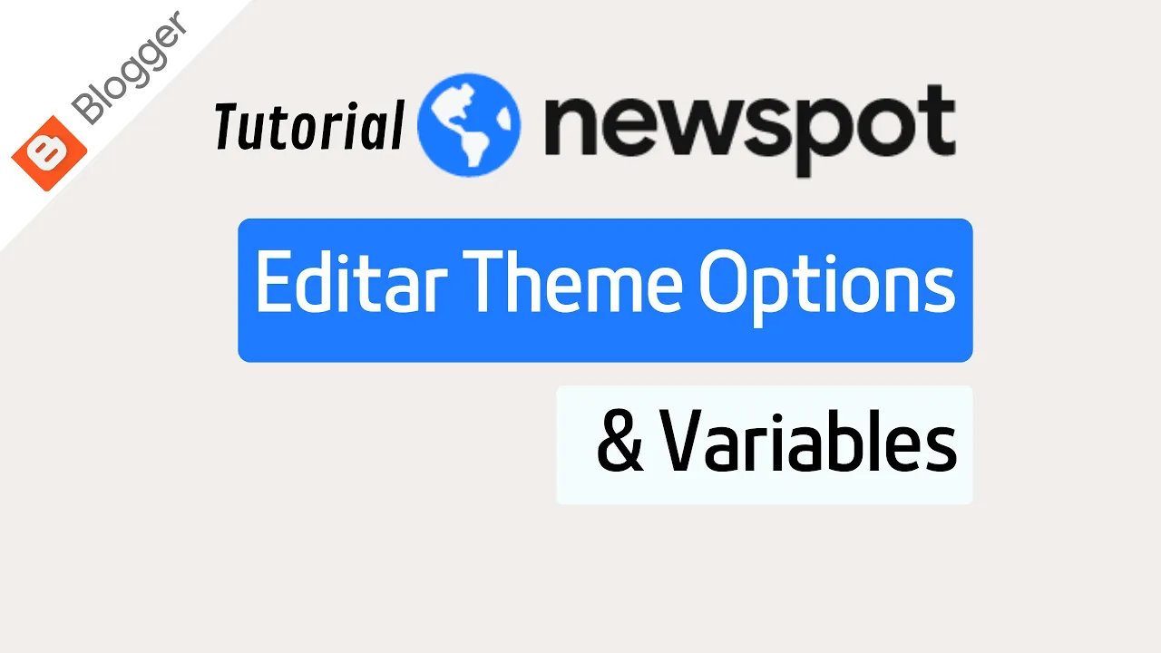 Newspot | Editar Theme Options e Variables