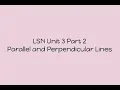 Unit 3 Part 2 Parallel and Perpendicular Lines