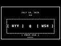 New York Yankees NYY Washington Nationals WSH MLB Final Box Score JULY 10 2026