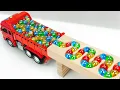 Marble Run Race ☆ HABA Slope \u0026 Retro Makita Truck, Garbage Truck Long Version #92