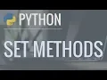 Python Tutorial Sets - Set Methods and Operations to Solve Common Problems
