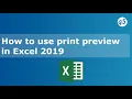 How to use print in Excel 2019