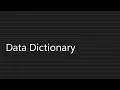 Data Dictionary AdvDC04