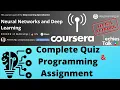 Neural Networks and Deep Learning Coursera All Quiz Programming Assignment Answers deeplearning