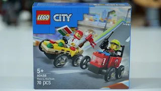 LEGO City 60458 Pizza vs. Fire Truck Race Car Pack - LEGO Speed Build Review