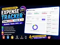 Expense Tracker Using HTML CSS JavaScript Complete Personal Finance Tracker Project