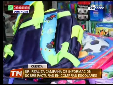SRI realiza campaña de información sobre facturas en compras escolares