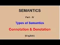Semantics - Types of Semantics