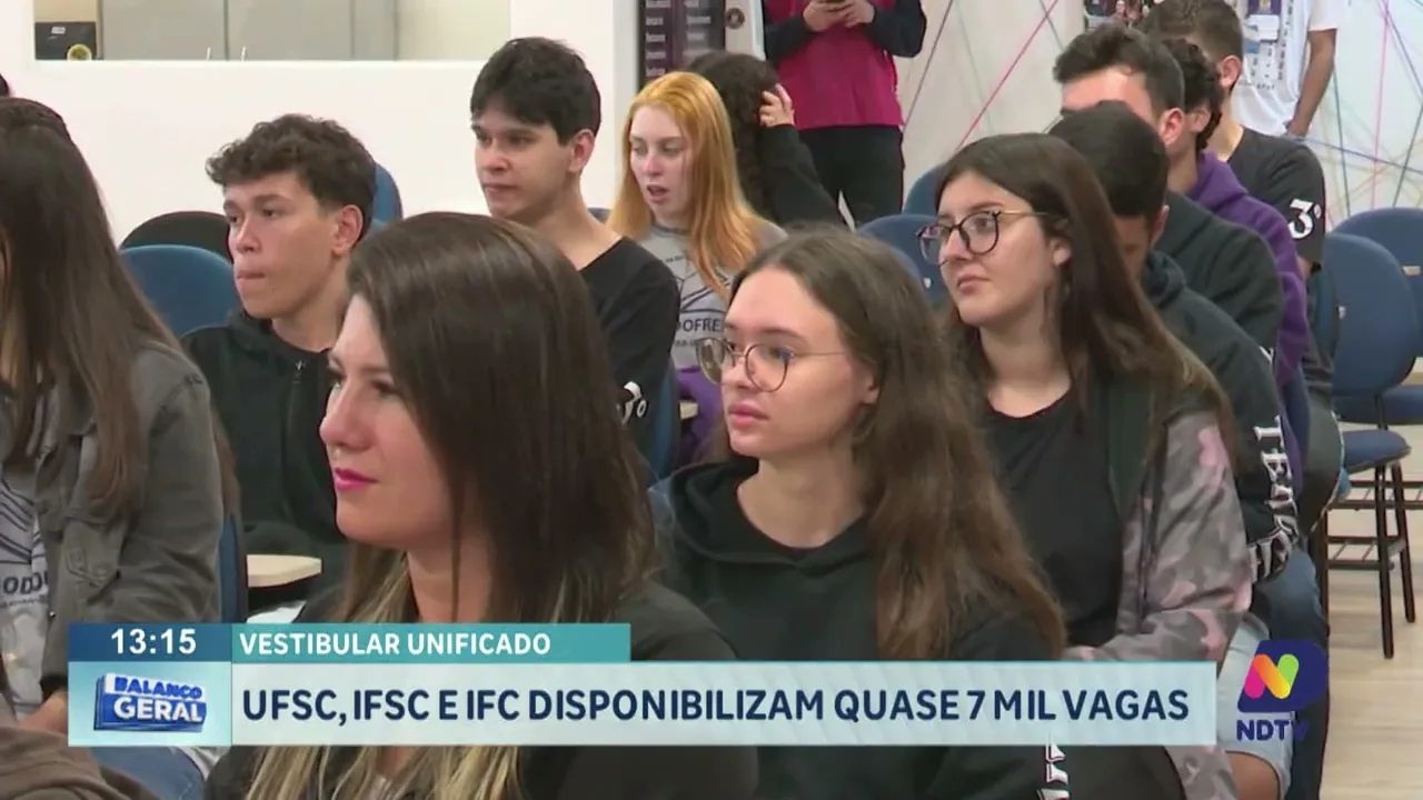 Vestibular Unificado: UFSC, IFSC E IFC disponibilizam quase 7 mil vagas