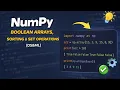 NumPy Boolean Arrays Sorting Set Operations