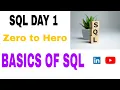 SQL DAY 1 - Basics of SQL Zero to Hero