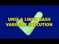 Unix Linux Bash variable execution 2 Solutions