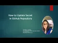 How to Update Secret in GitHub Repository