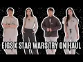 Wear Figs X Star Wars Collab Try On Scrubs Haul Sherpa Jacket and Scrub Jumpsuit