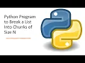write a python program to divide a given list into chunks of size k