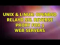 Unix Linux OpenBSD relayd SSL reverse proxy for 3 web servers
