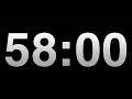 Timer 58 Minutes Timer Countdown Black Background